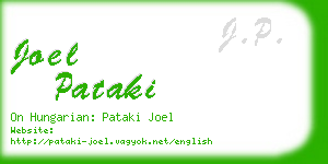 joel pataki business card